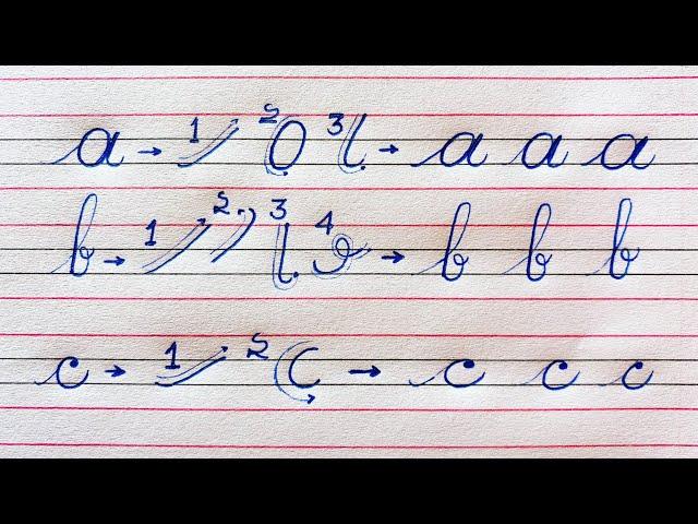 Effective tips for handwriting improvement | How to write small alphabets in Cursive | Handwriting