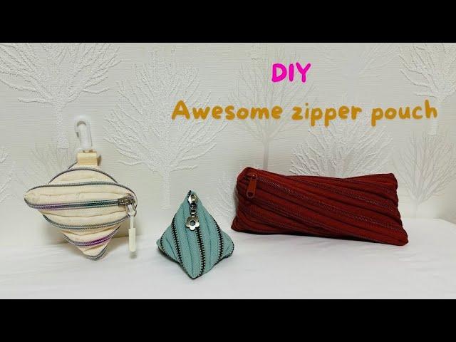 Make a Cute Pouch by One Zipper Sewing |ファスナー一つで作る可愛いポーチ