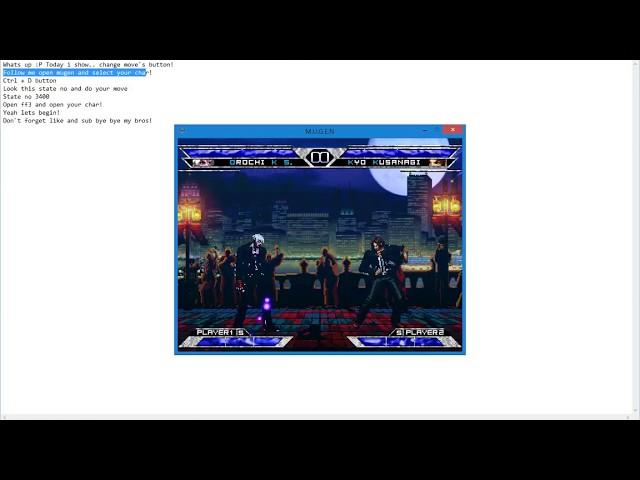 Mugen Tutorial #1 Change Moves & Commands