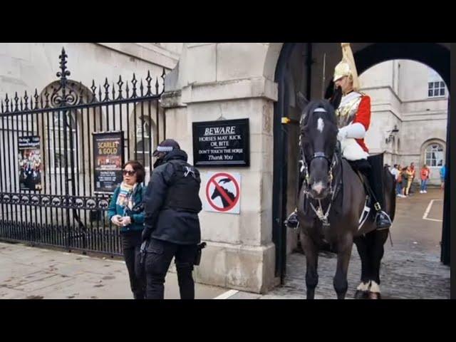 Move away from the horse, her and her husband don't get it #royalhorseguard