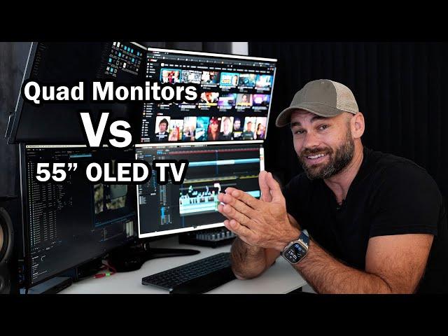 Quad 4k Monitors Vs 55" OLED TV