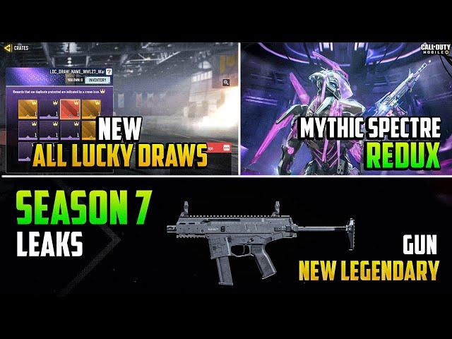 Mythic Spectre Redux + Season 7 All Lucky Draws CODM - Legendary Guns COD Mobile Leaks