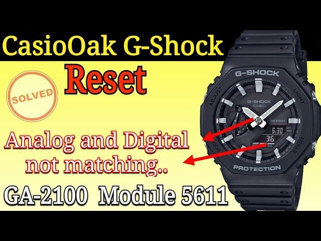 RESET Casio G Shock GA-2100 | Fix: Analog and Digital Don't Match (Sync Module 5611)