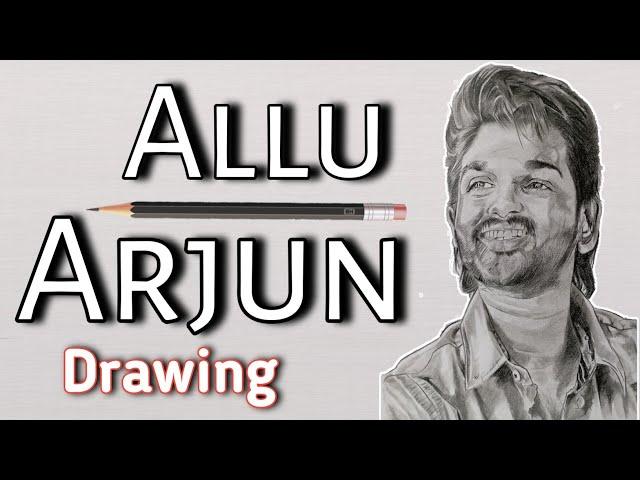 Allu Arjun Sketch Step By Step || Actor Allu Arjun Drawing || Urdha Arts