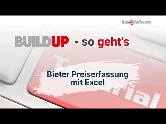 Bieter Preiserfassung mit Excel