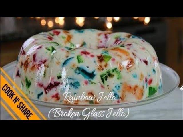 Rainbow Jello - Cathedral Window Recipe