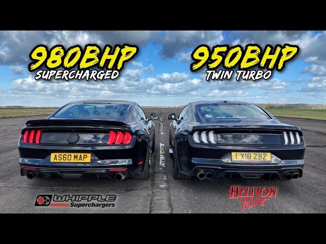 TWIN TURBO vs SUPERCHARGED.. 980BHP vs 950BHP FORD MUSTANG GT