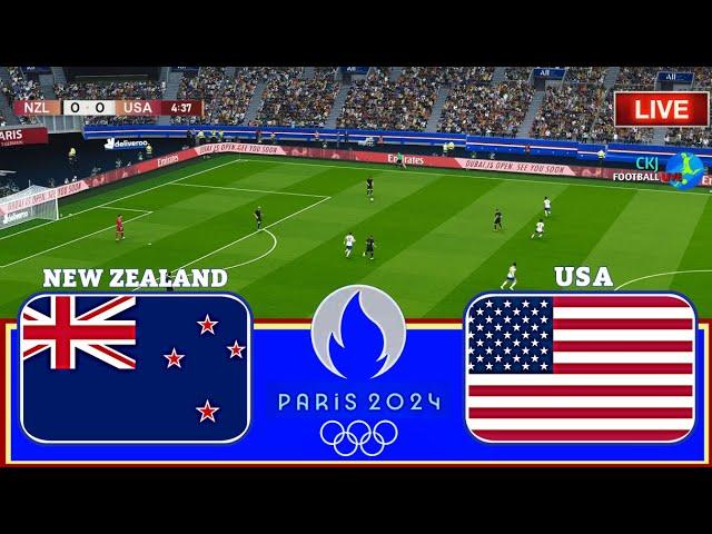 New Zealand vs UNITED STATES || Highlights Today| PARIS OLYMPIC FOOTBALL GAMES 2024 || PES 21 #viral