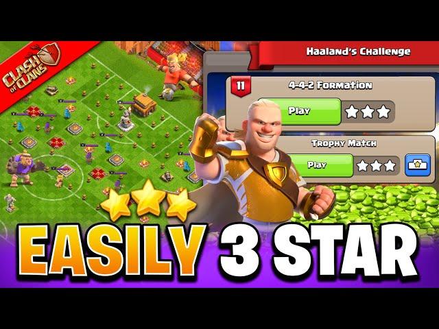 How to 3 Star Haaland Challenge 4-4-2 Formation in Clash of Clans | Coc New Event Attack