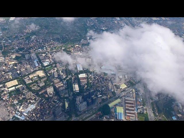 飞机上航拍广州到济南，风景辽阔壮观【芒果旅行日记】