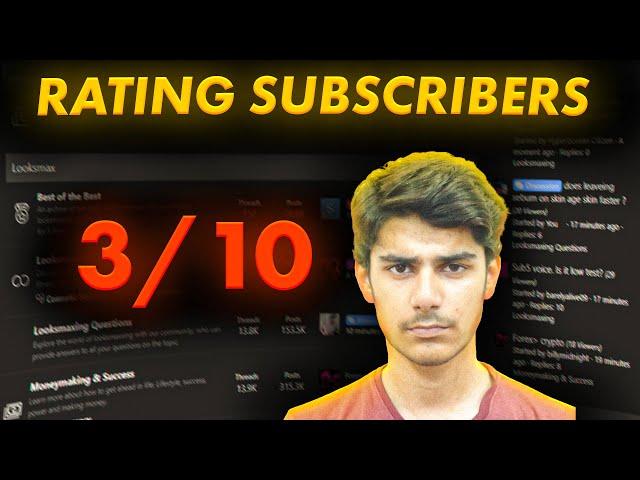 Face rating and looksmaxxing my subscribers #2