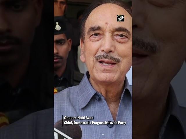 Former J&K CM Ghulam Nabi Azad reiterates demand for assembly polls