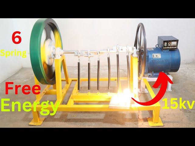 Build Flywheel Spring Machine Make Electricity Free Energy Generator 220v 15kw Alternator