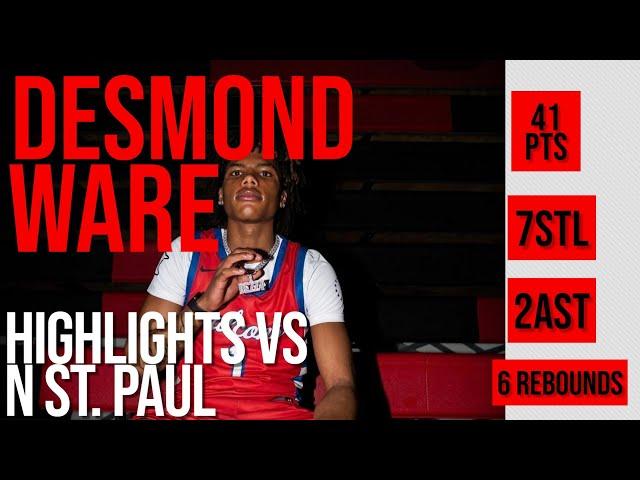 Desmond Ware Drops 41 Points in Season Debut!!!