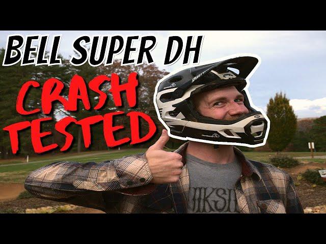 Bell Super DH Helmet Review + Crash Test! -DH Certified-MIPS-Detachable Chin Bar-Best Enduro Helmet