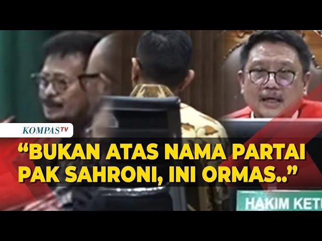 Tanggapan SYL Usai Ahmad Sahroni Bersaksi di Sidang Kasus Korupsi Kementan