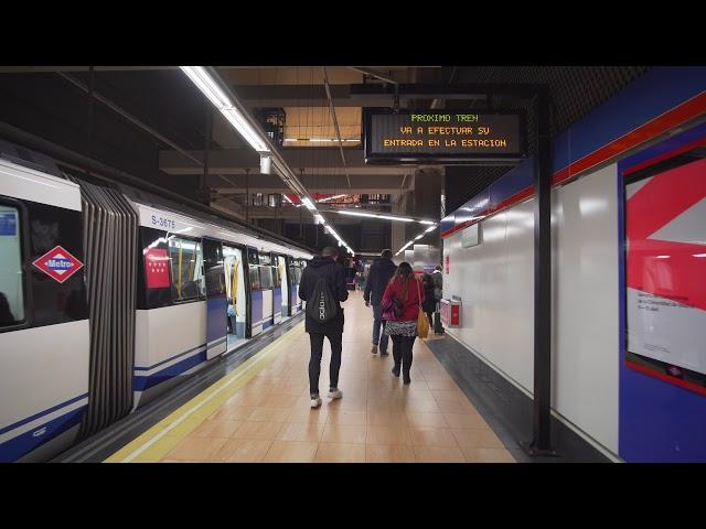 Spain, Madrid, Metro night ride from Ventas to La Elipa