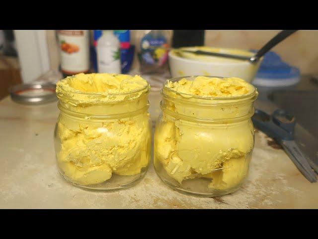 DIY Body Butter for dark spots/marks/eczema | Shea, Cocoa, Almond Oil + Rosehip Seed Oil