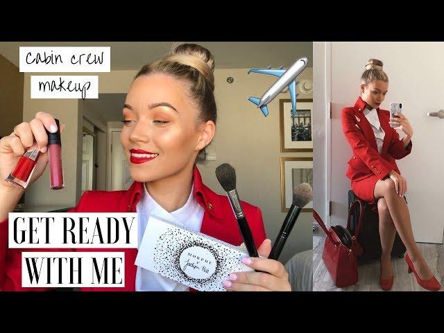 Get Ready With Me | CABIN CREW MAKEUP + HAIR