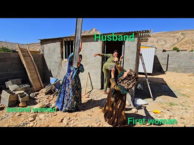 first wife's jealousy caused the husband to react, building the best house for the second wife
