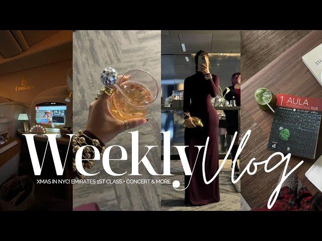 weekly vlog! 1st class emirates flight + 1st spanish class + mariah carey concert &more allyiahsface