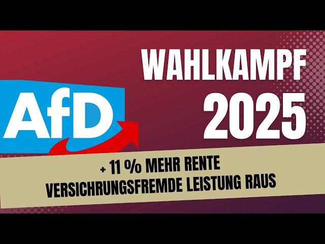 11 Prozent mehr Rente: das verspricht die AfD- versicherungsfremde Leistungen raus aus der Rente