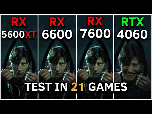 RX 5600 XT 6GB vs RX 6600 vs RX 7600 vs RTX 4060 | Test in 21 Games at 1080p | RYZEN 5 5600 | 2025