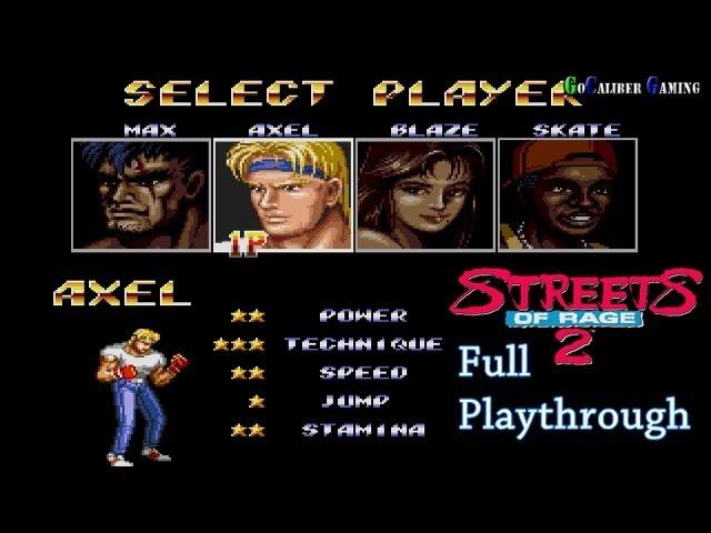 Streets Of Rage 2 Walkthrough - Full Playthrough - AXEL