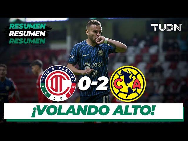 Resumen y goles | Toluca 0-2 América | Copa SKY 2022 | TUDN