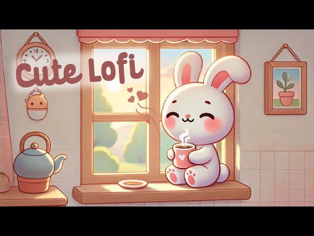 Cute Cafe Music  1 Hour Cafe Song  Bunny Lofi  cute & relaxing music  Make Your Day Better