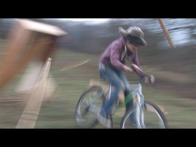 BIKE CRASH through a wardrobe! (Escaping from Narnia) | Fhat TV