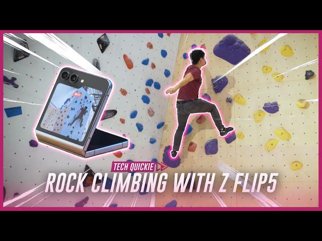 Taking the Samsung Galaxy Z Flip 5...Rock Climbing?