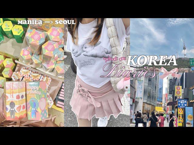 KOREA DIARIES ⋆⊹ ࣪ ˖ ; exploring myeongdong, namsan tower, street food, olive young haul