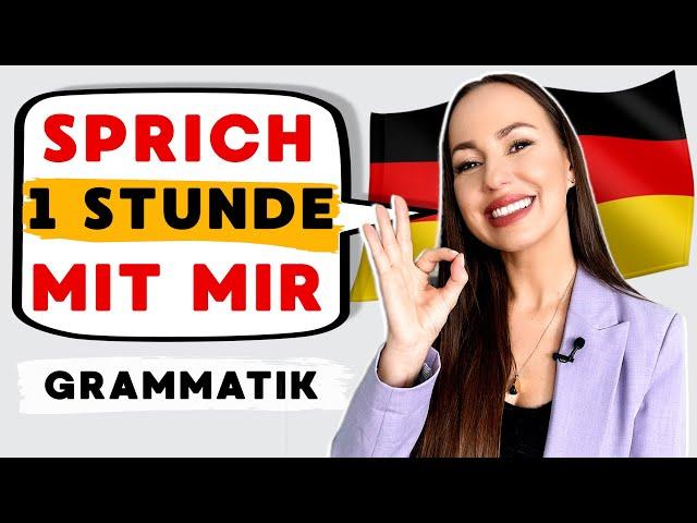 ️Sprich mit mir: 1 Stunde Grammatik lernen (verbessere deine Aussprache und deine Grammatik)