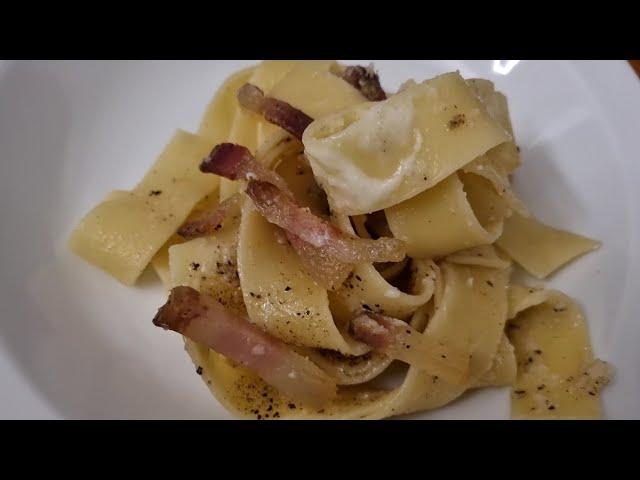 #Pappardelle alla #gricia, #ricetta tradizionale e varianti In Cucina con Lori.