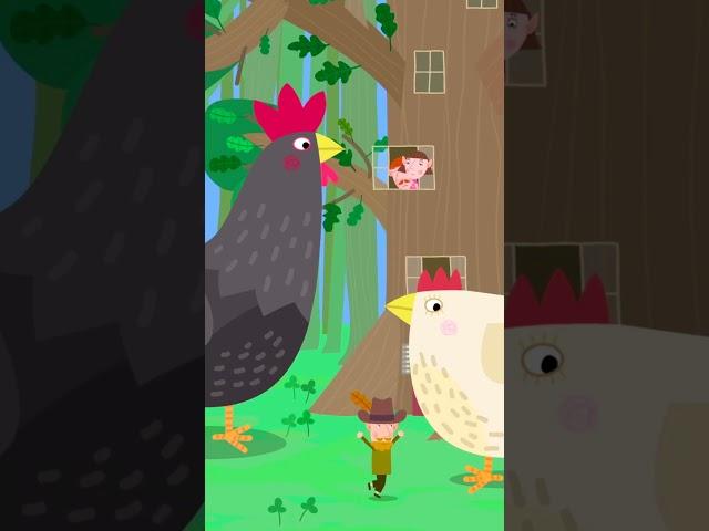 Ben and Holly's Little Kingdom | Chickens Ride West | Cartoons For Kids #shorts