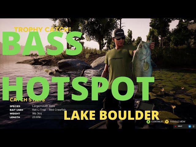 Lake Boulder Bass Hotspot - Bob's Marina - Exciting Last Second Win! Fishing Sim World Pro Tour 2020