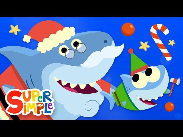 Santa Shark | Baby Shark Christmas Song featuring Finny The Shark | Super Simple Songs