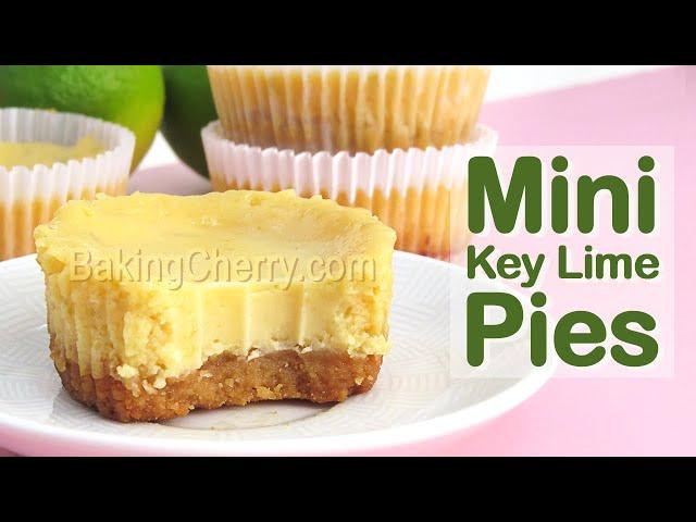 Mini Key Lime Pies Recipe | How to Make Lime or Lemon Pie with Graham Cracker Crust | Baking Cherry