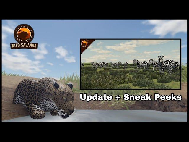 Roblox Wild Savanna Update - Leopard & Cheetah drinking, Balancing + Sneak Peeks (Giraffe/Ostrich)