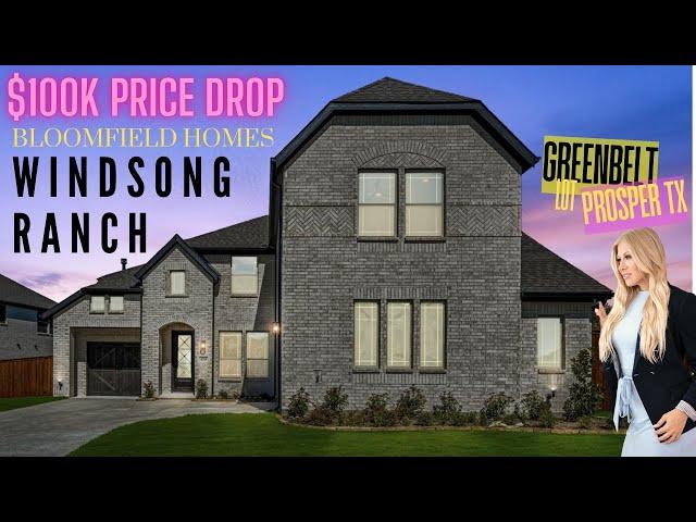 $100k Price DROP!! Bloomfield Homes Windsong Ranch Greenbelt Lot Award Community | Prosper TX |