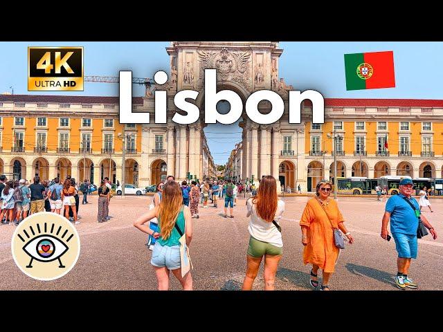 Lisbon, Portugal, Walking Tour   Walking with Subtitles [4K Ultra HD/60fps]