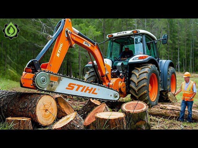 Fastest Automatic Firewood Processing Machine | Dangerous Big Chainsaw Cutting Tree machines #7