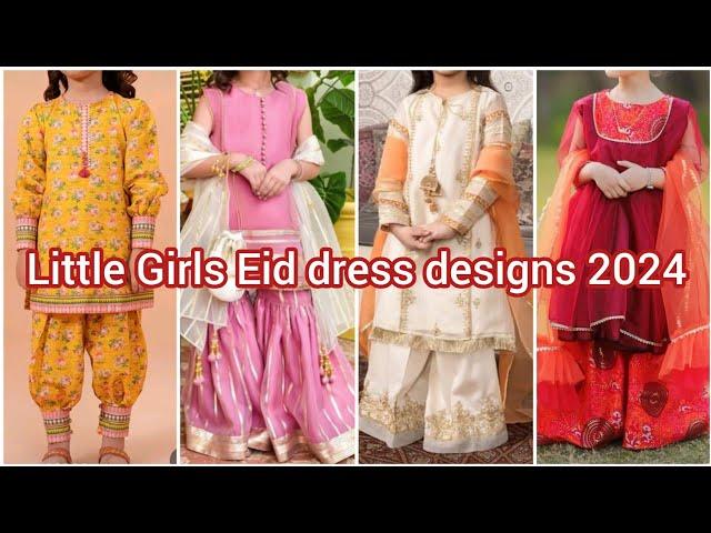 Eid 2024 Little Girls Dress Designs /Little girls summer dressdesigns/Baby girls shalwar suit