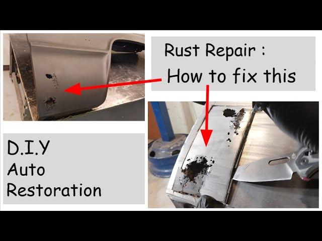 How to fix a rust hole - NO body filler !  - D.I.Y. Auto Restoration