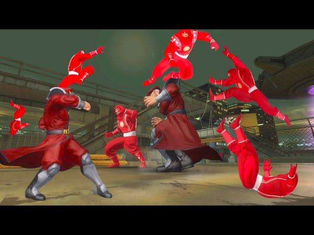 M Bison Versus Mighty Morphin Red Ninja Ranger Rocky DeSantos Power Rangers Legacy Wars