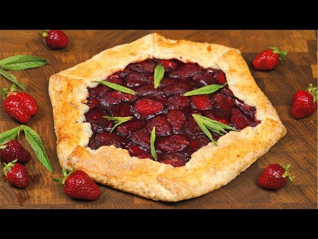 Strawberry Galette Recipe | Super Easy Pie Without Baking Dish