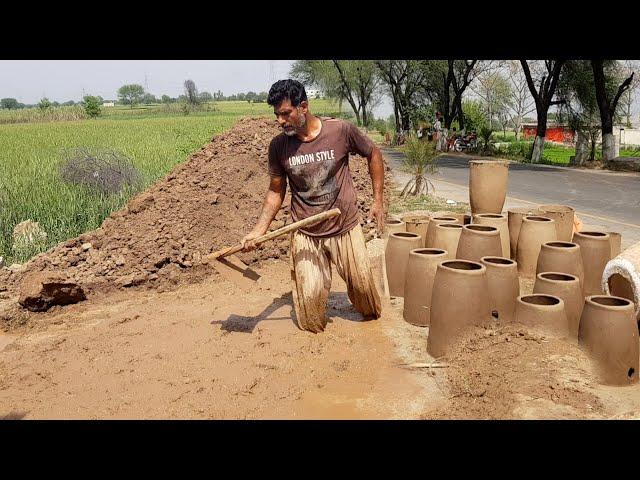 Making Portable Mud Oven (Tandoor) Step By Step Process