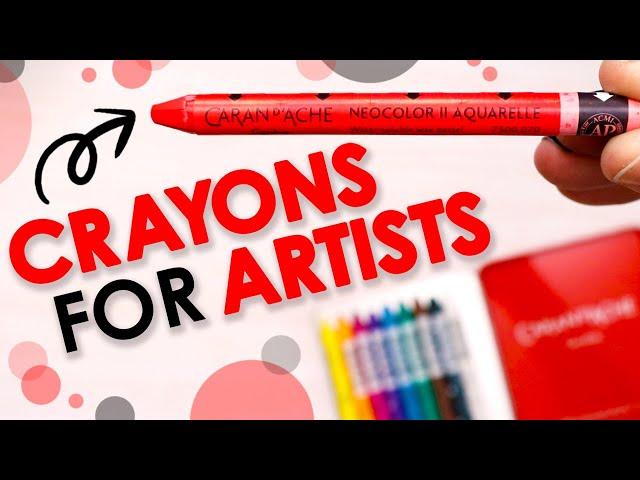 NOT YOUR KID'S CRAYONS - Trying Caran d'Ache Wax Pastels