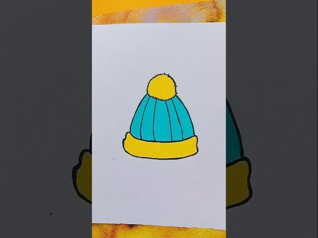 How to Draw a Winter Hat #drawing #shorts #youtubeshorts